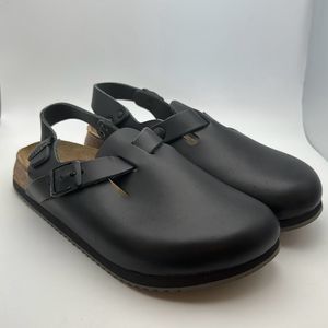 BIRKENSTOCK Super Grip Leather Sandals EU 37 US 6 BLACK